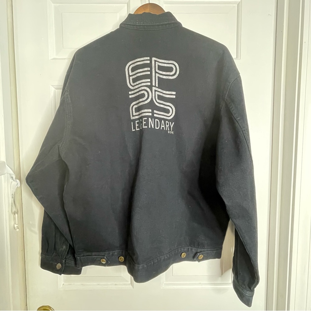 Vintage Elvis Presley Black Denim Jacket L Graceland EP25 EPE Legendary